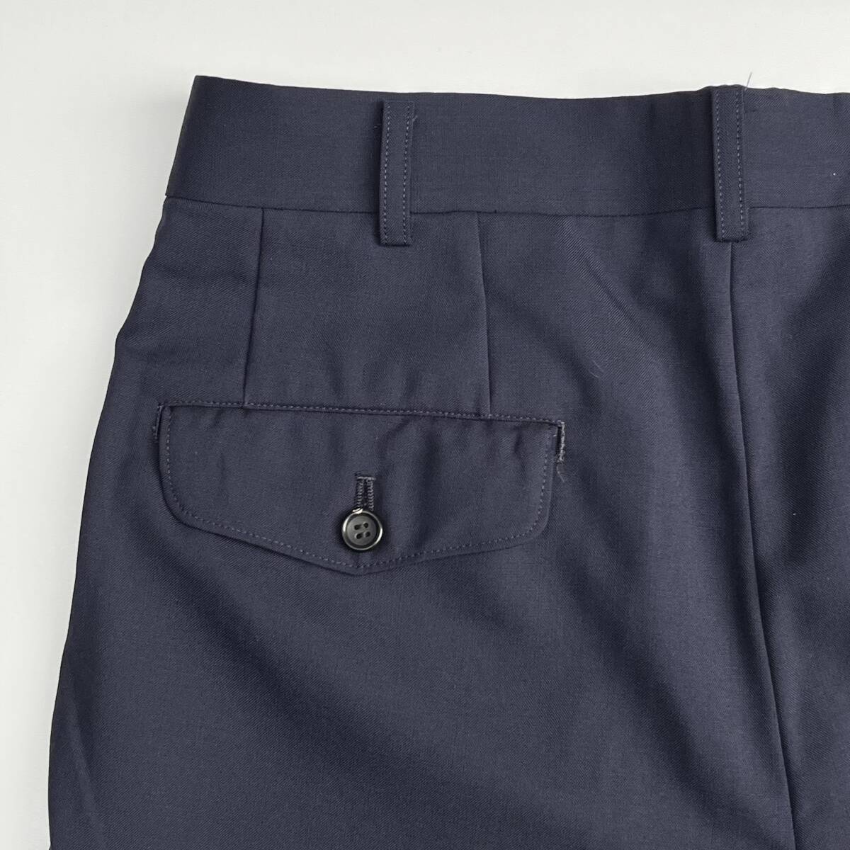 COMME des GARONS HOMME コムデギャルソンオム XSサイズ ウールスラックス センタープレス ネイビー HG-P023