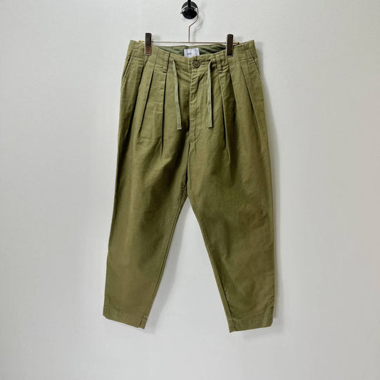 WTAPS ダブルタップス サイズ1 SHINOBI TROUSERS シノビ トラウザーパンツ ツータック カーキ 212GWDT-PTM01
