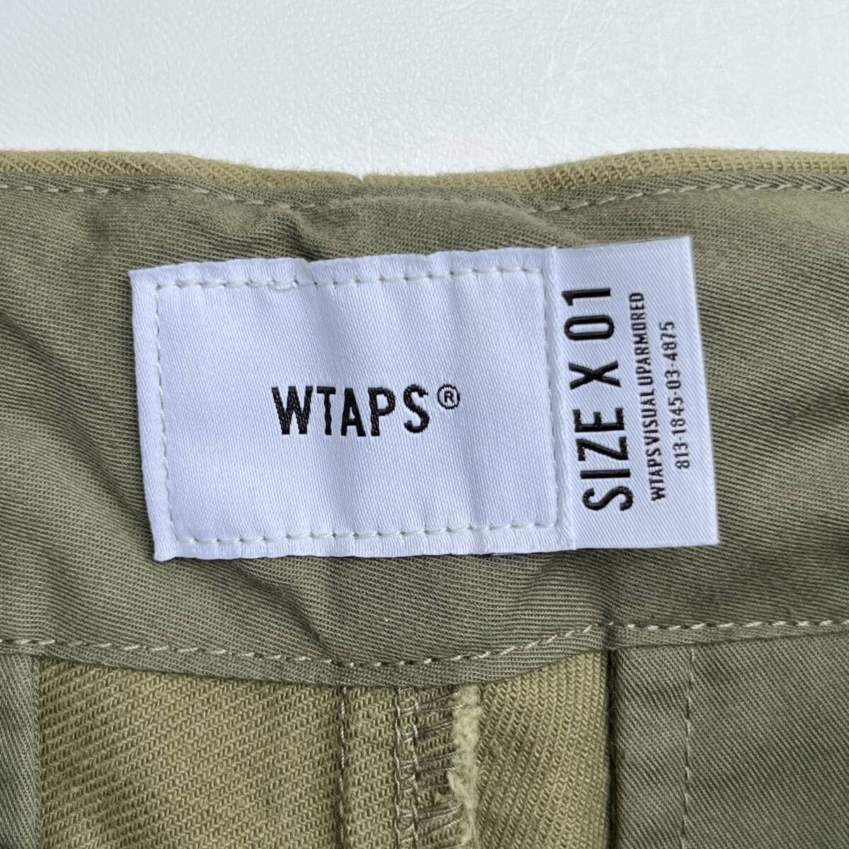 WTAPS ダブルタップス サイズ1 SHINOBI TROUSERS シノビ トラウザーパンツ ツータック カーキ 212GWDT-PTM01