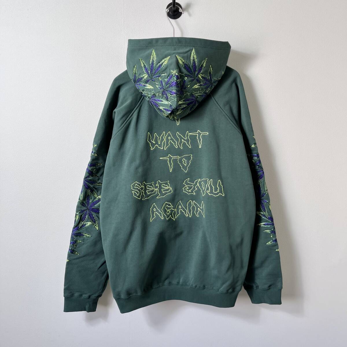 未使用品 MAYO メイヨー Lサイズ Devil Skull Embroidery Hoodie デビル スカル 刺繍 パーカー フーディ グリーン タグ付き