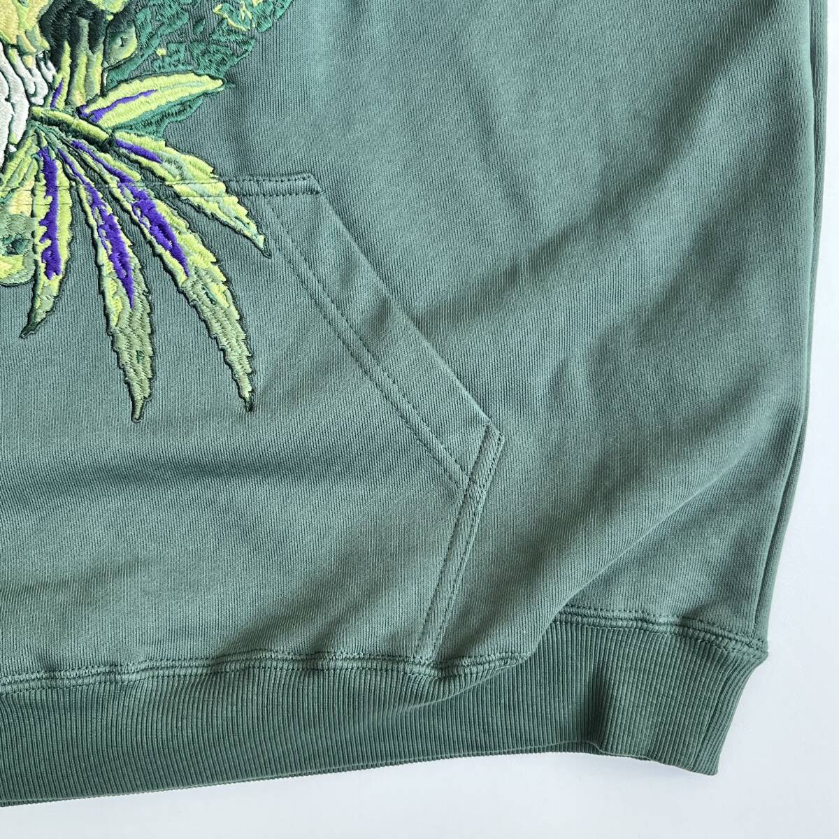 未使用品 MAYO メイヨー Lサイズ Devil Skull Embroidery Hoodie デビル スカル 刺繍 パーカー フーディ グリーン タグ付き