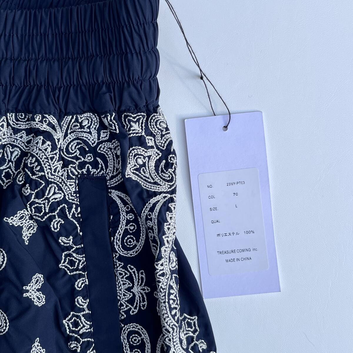 未使用品 MAYO メイヨー Lサイズ Paaisley Embroidery Shorts ペイズリー ショーツ ハーフパンツ 刺繍 ネイビー