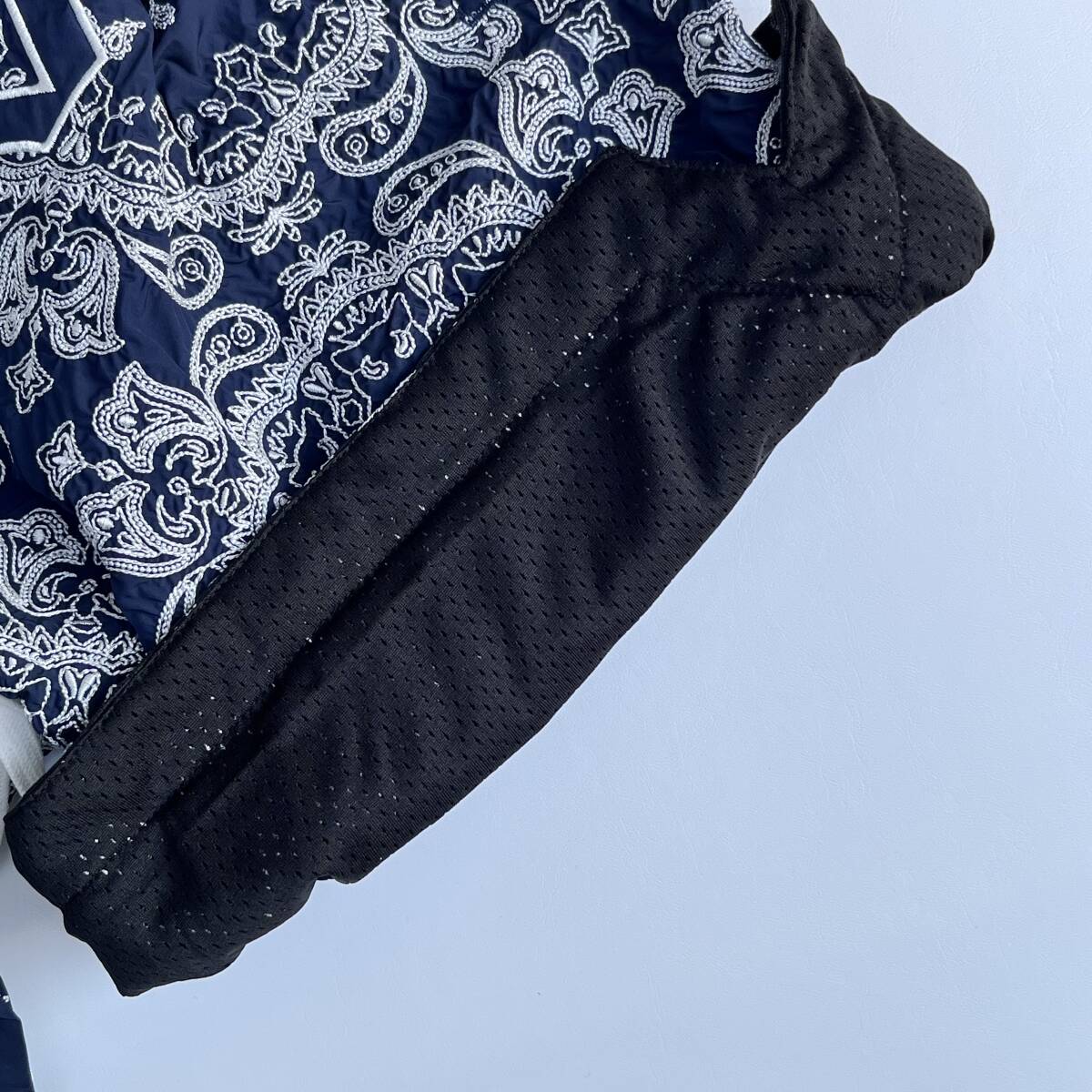 未使用品 MAYO メイヨー Lサイズ Paaisley Embroidery Shorts ペイズリー ショーツ ハーフパンツ 刺繍 ネイビー