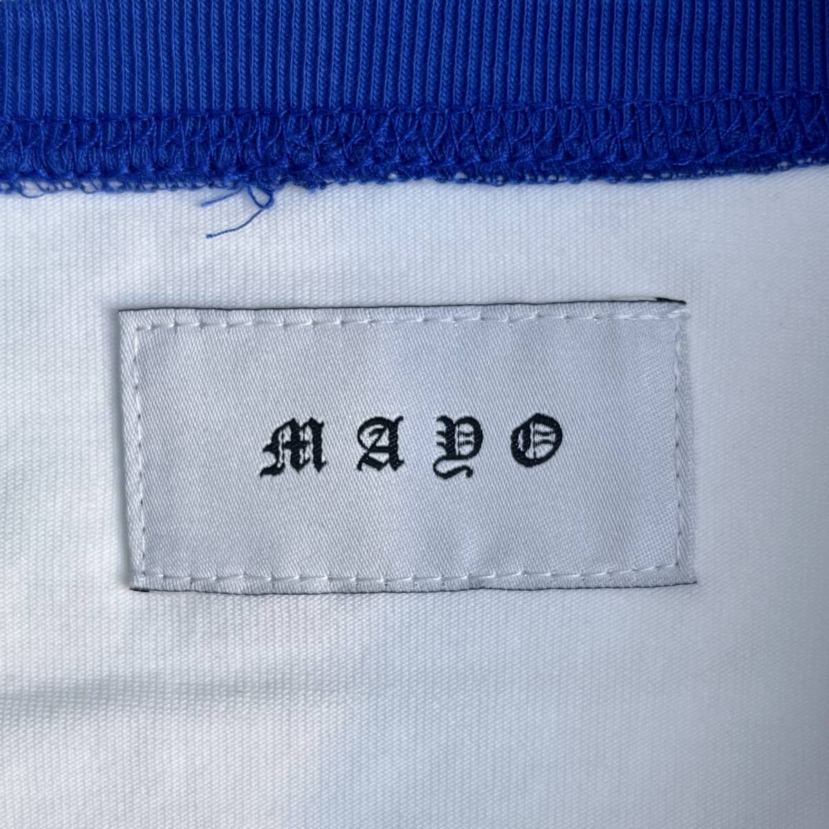 未使用品 MAYO メイヨー Lサイズ Skull Embroidery Raglan Long Sleeve Tee ロングスリーブTシャツ ロンT スカル 刺繍 ホワイト