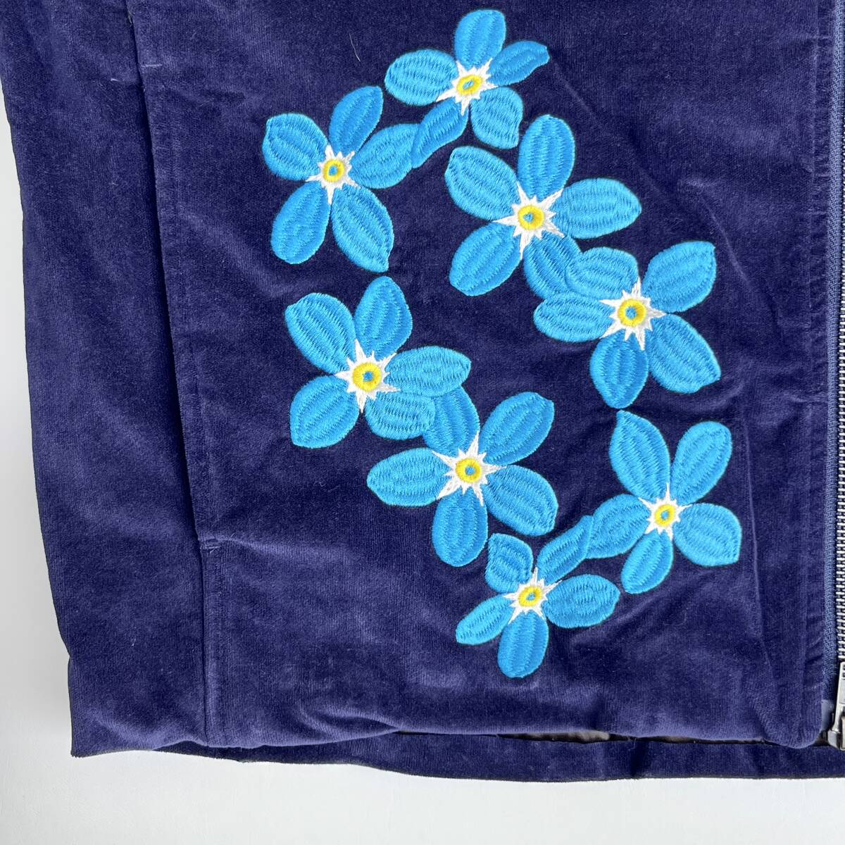 未使用品 MAYO メイヨー Lサイズ Embroidery Souvenir Harrington Jacket スーベニア ハリントン ジャケット アウター 刺繍 ネイビー