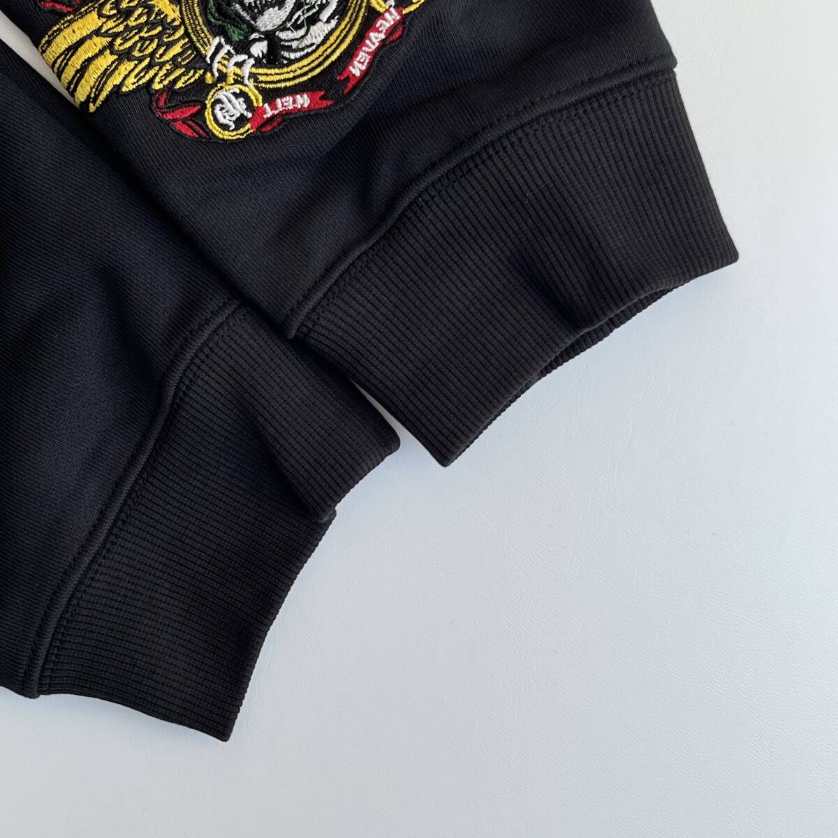 未使用品 MAYO メイヨー Lサイズ JESUS SKULL Embroidery Crew Neck スカル トレーナー スウェット 刺繍 ブラック