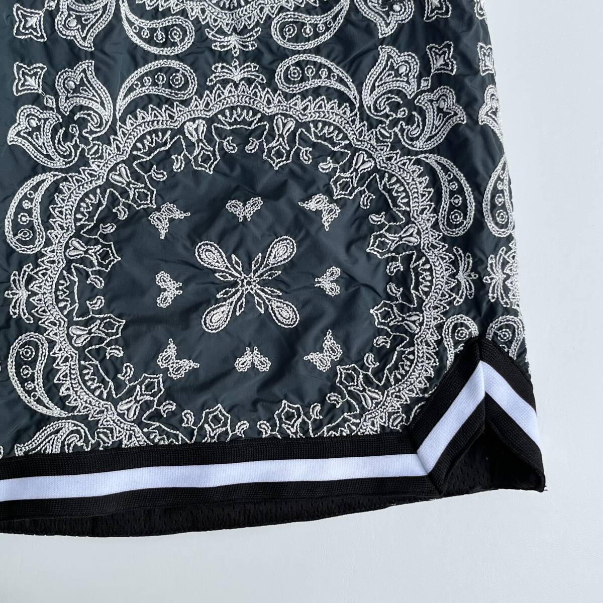 未使用品 MAYO メイヨー Lサイズ Paisley Embroidery Shorts ペイズリー ショーツ ハーフパンツ 刺繍 グリーン