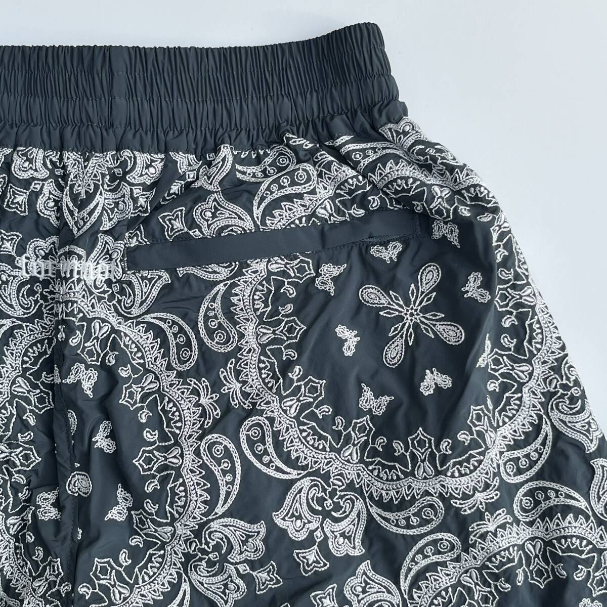 未使用品 MAYO メイヨー Lサイズ Paisley Embroidery Shorts ペイズリー ショーツ ハーフパンツ 刺繍 グリーン