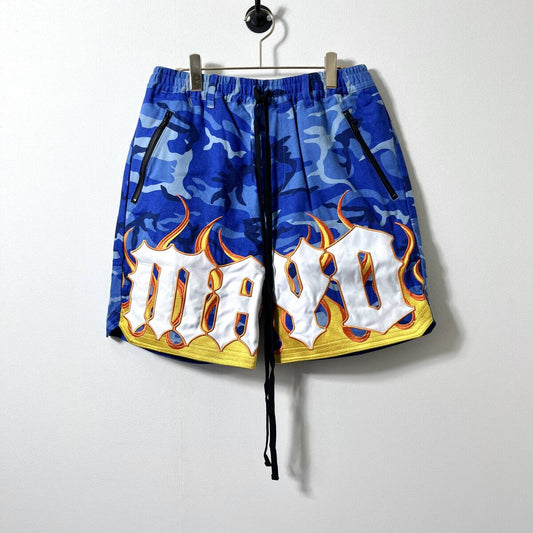 未使用品 MAYO メイヨー Lサイズ Fire Eagle Camo Embroidery Shorts ショーツ ハーフパンツ ファイヤー イーグル カモフラ 刺繍 ブルー