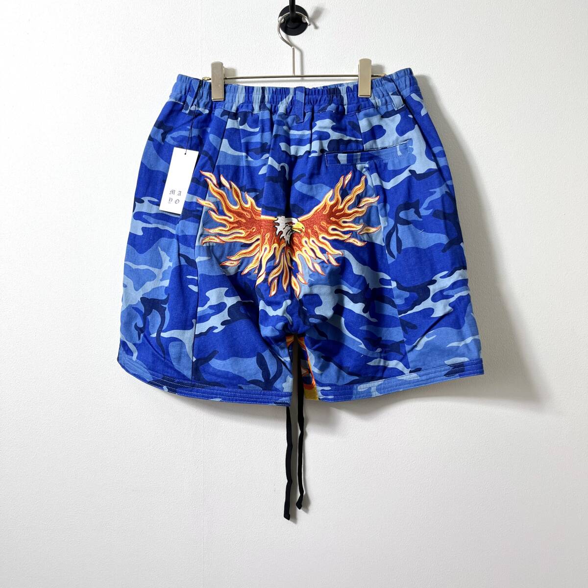 未使用品 MAYO メイヨー Lサイズ Fire Eagle Camo Embroidery Shorts ショーツ ハーフパンツ ファイヤー イーグル カモフラ 刺繍 ブルー