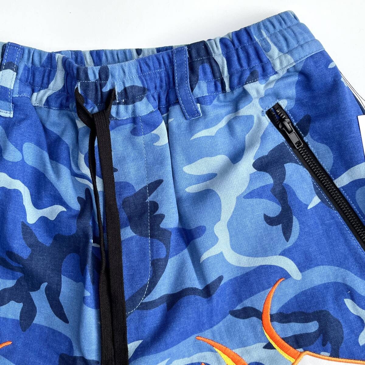 未使用品 MAYO メイヨー Lサイズ Fire Eagle Camo Embroidery Shorts ショーツ ハーフパンツ ファイヤー イーグル カモフラ 刺繍 ブルー