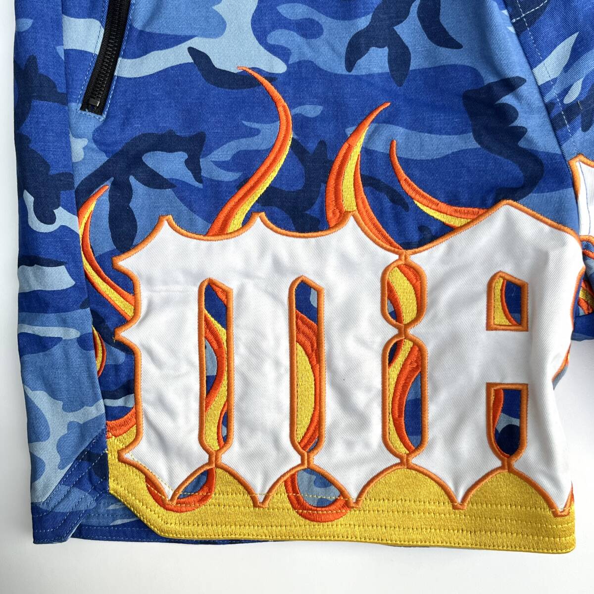 未使用品 MAYO メイヨー Lサイズ Fire Eagle Camo Embroidery Shorts ショーツ ハーフパンツ ファイヤー イーグル カモフラ 刺繍 ブルー