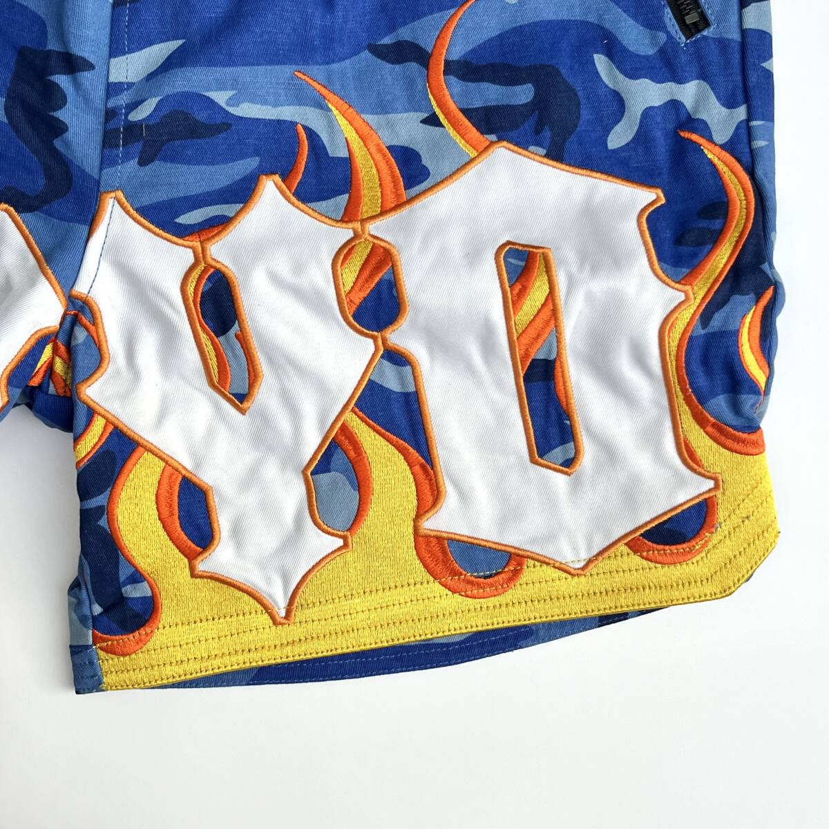 未使用品 MAYO メイヨー Lサイズ Fire Eagle Camo Embroidery Shorts ショーツ ハーフパンツ ファイヤー イーグル カモフラ 刺繍 ブルー