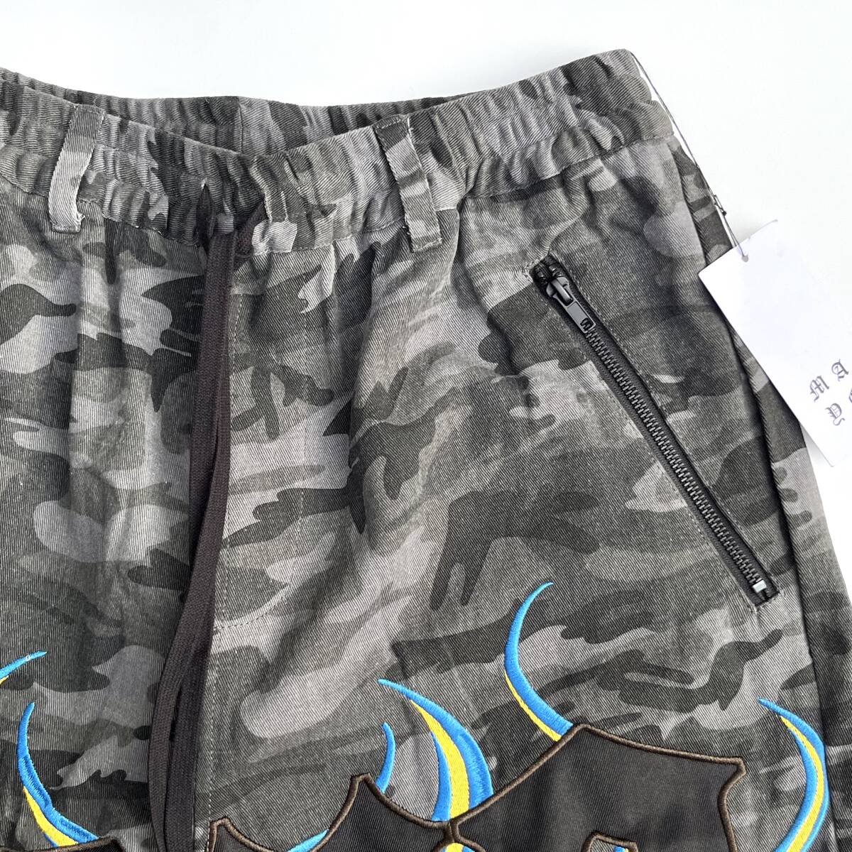 未使用品 MAYO メイヨー Lサイズ Fire Eagle Camo Embroidery Shorts ショーツ ハーフパンツ ファイヤー イーグル カモフラ 刺繍 ブラック