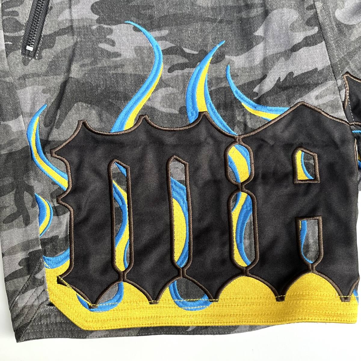 未使用品 MAYO メイヨー Lサイズ Fire Eagle Camo Embroidery Shorts ショーツ ハーフパンツ ファイヤー イーグル カモフラ 刺繍 ブラック