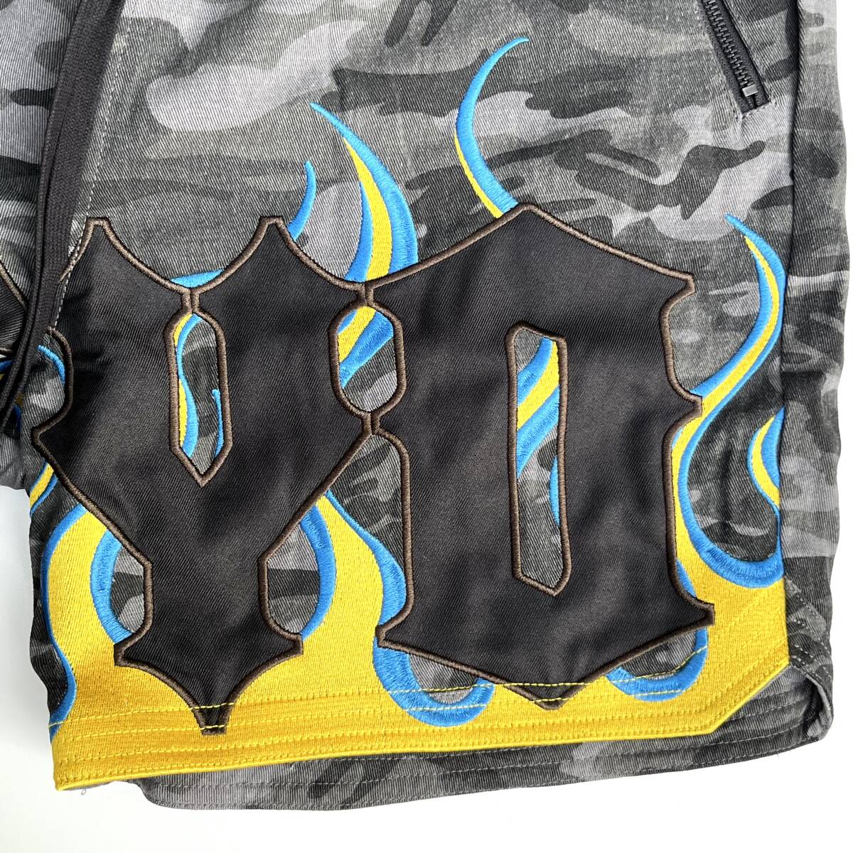 未使用品 MAYO メイヨー Lサイズ Fire Eagle Camo Embroidery Shorts ショーツ ハーフパンツ ファイヤー イーグル カモフラ 刺繍 ブラック