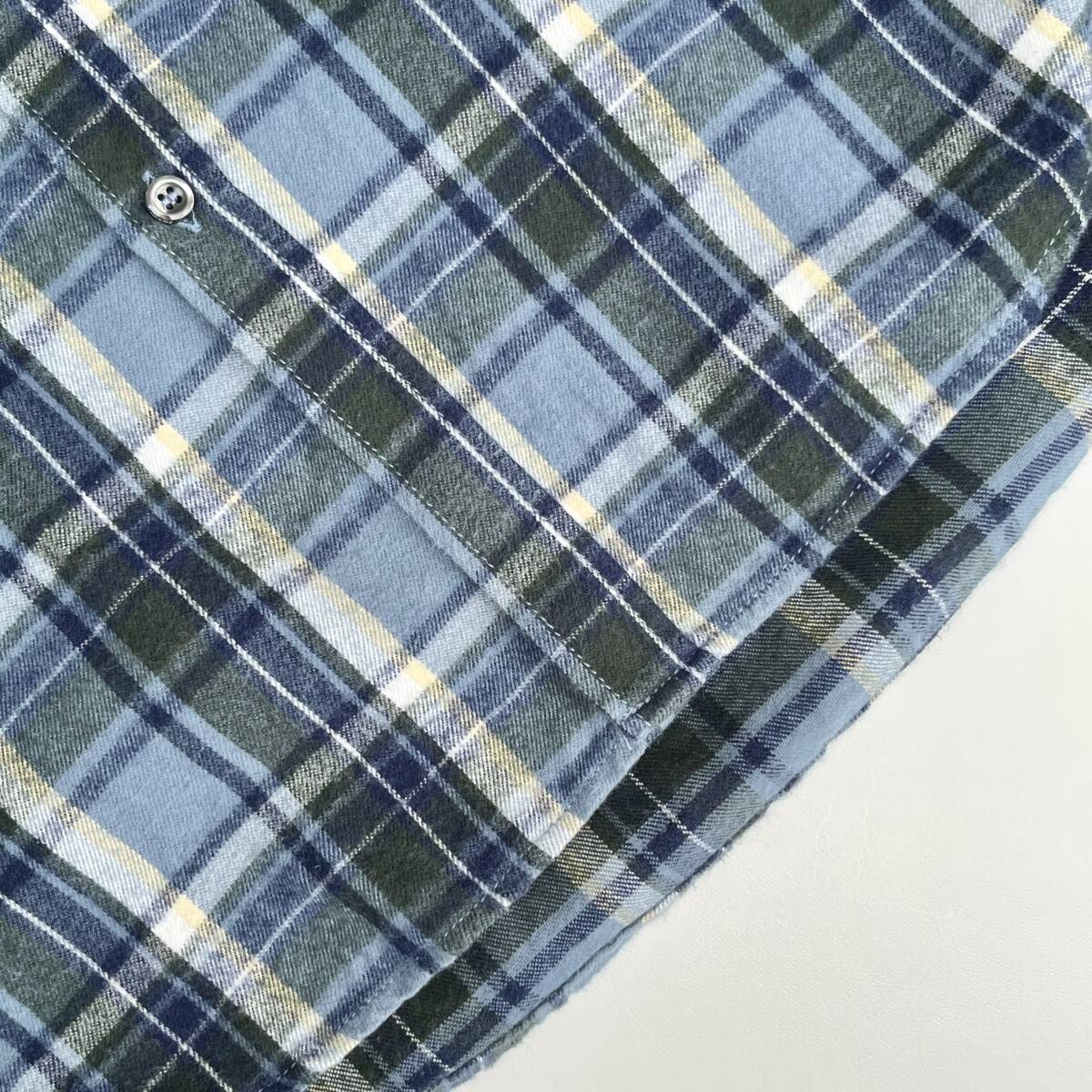 DSQUARED2 ディースクエアード サイズ52 Check Shirt チェックシャツ ネルシャツ フランネル ボタンダウン ブルー S74DM0175