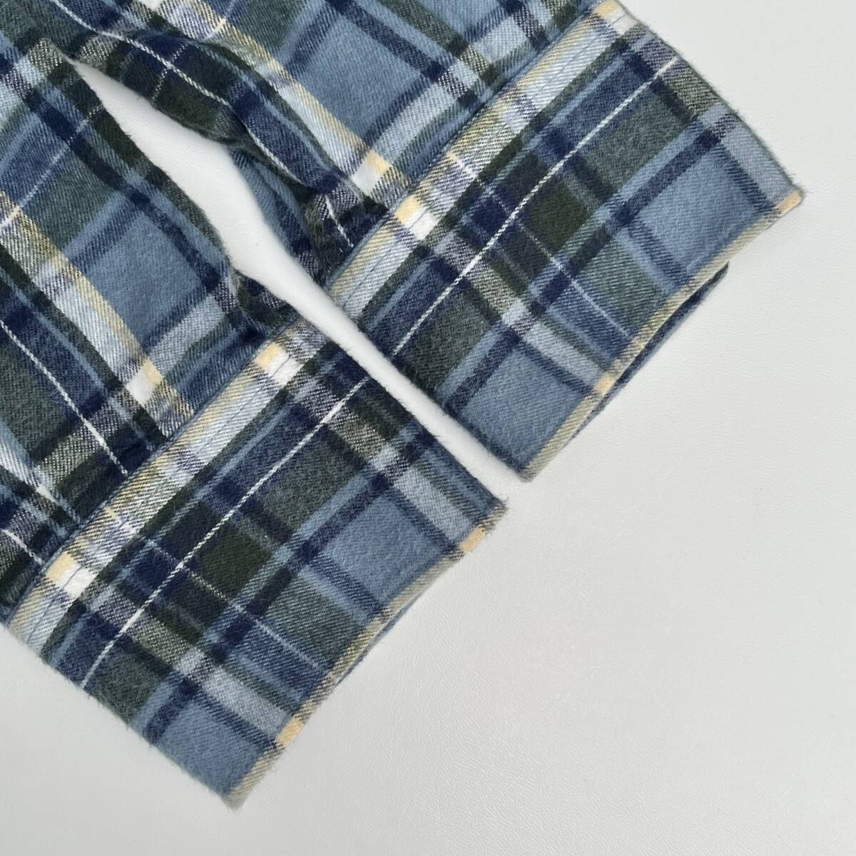 DSQUARED2 ディースクエアード サイズ52 Check Shirt チェックシャツ ネルシャツ フランネル ボタンダウン ブルー S74DM0175