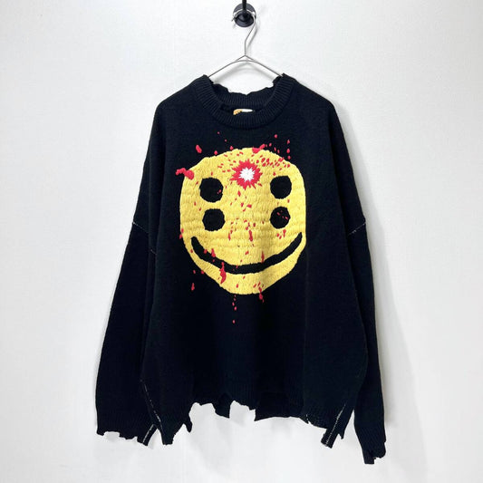 未使用品 SAINT Mxxxxxx セントマイケル XLサイズ Cactus Plant Flea Market クルーネック ニット セーター ブラック SM-YS1-0000-C07