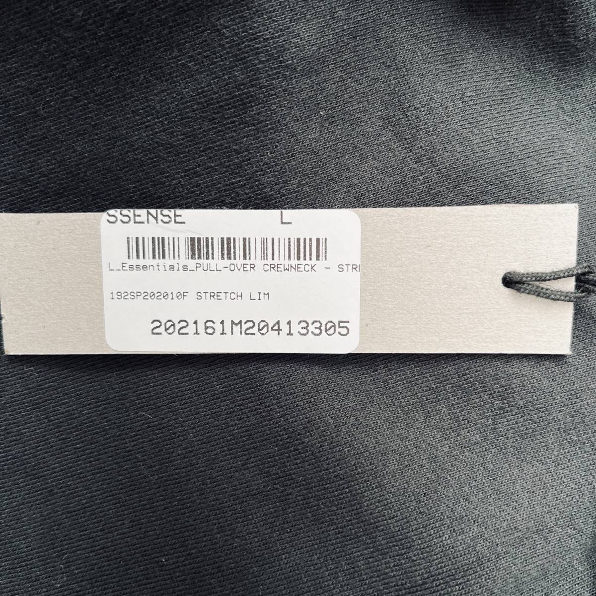 新品 FOG Fear Of God Essentials フィアオブゴッド エッセンシャルズ Lサイズ LOGOスウェット ブラック Black