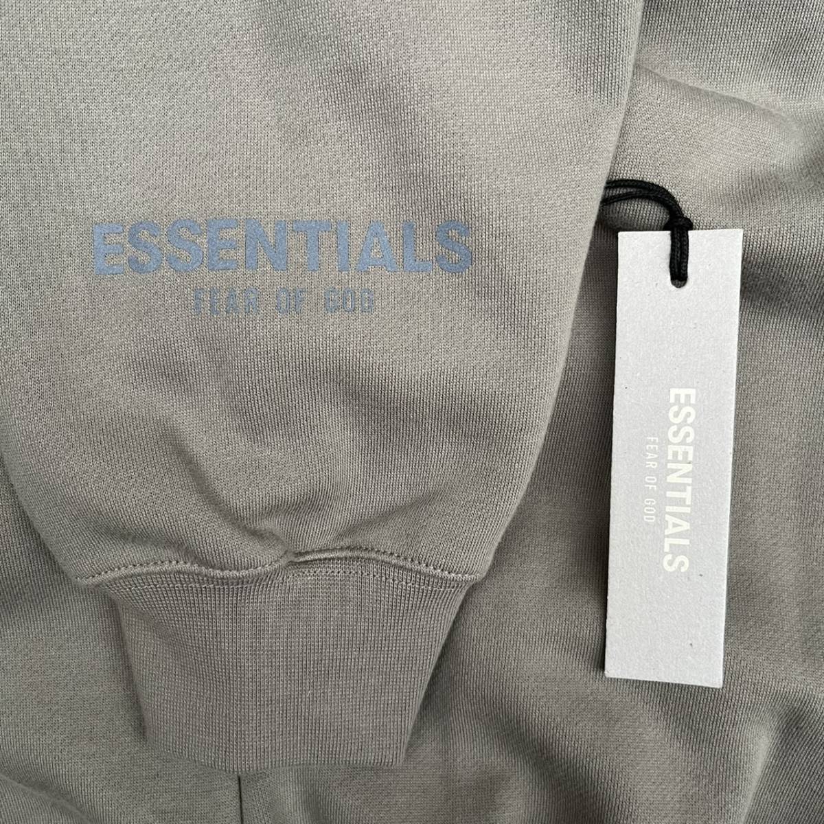 新品 FOG Fear Of God Essentials フィアオブゴッド エッセンシャルズ Mサイズ LOGOパーカー フーディ チャコール Charcoal