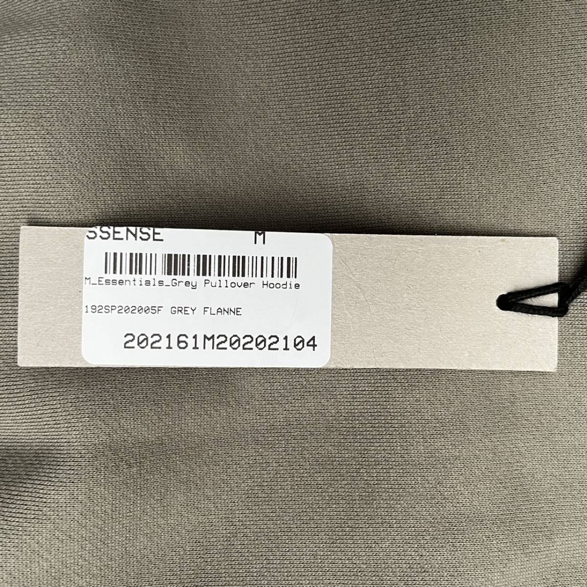 新品 FOG Fear Of God Essentials フィアオブゴッド エッセンシャルズ Mサイズ LOGOパーカー フーディ チャコール Charcoal
