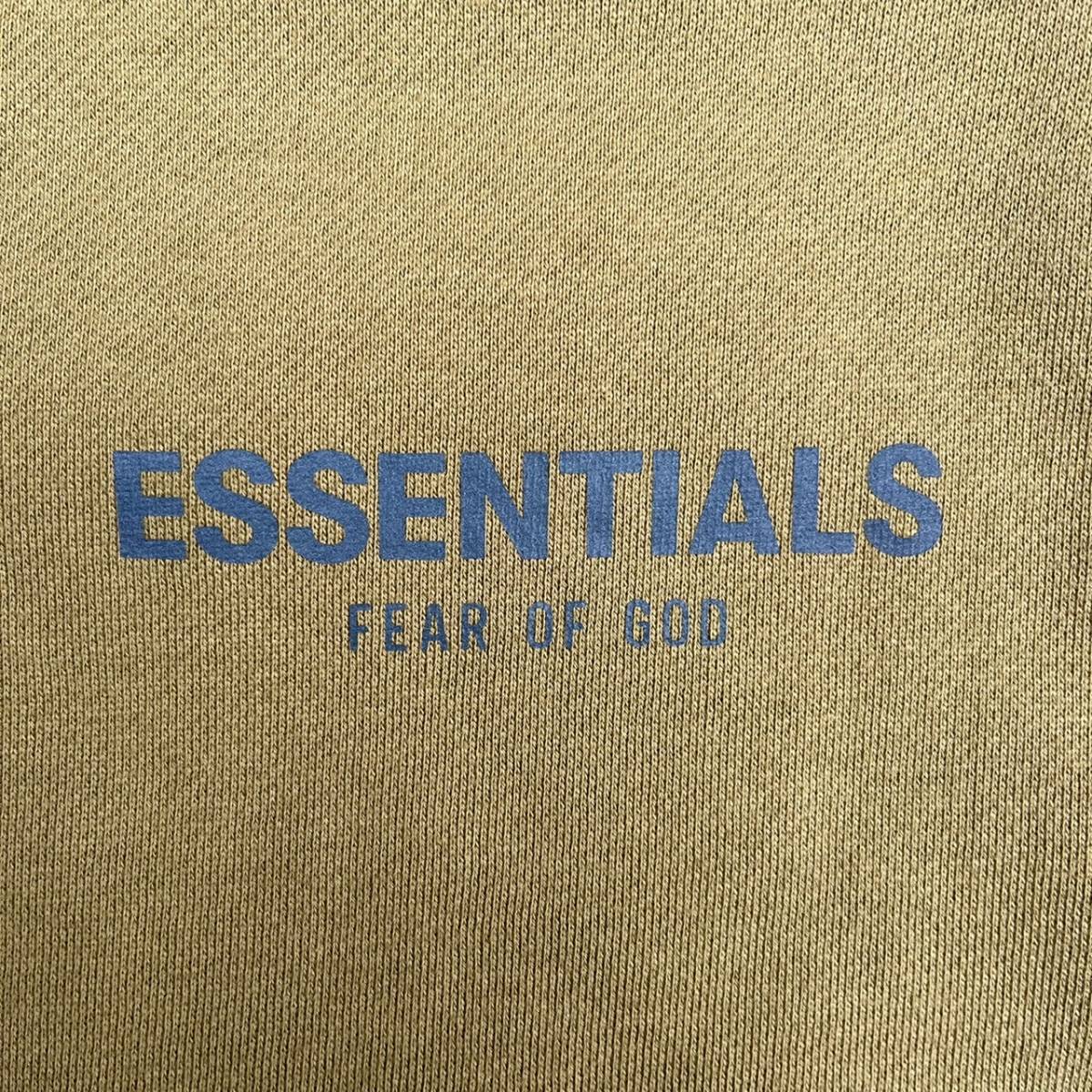 新品 FOG Fear Of God Essentials フィアオブゴッド エッセンシャルズ Sサイズ LOGO ショーツ ハーフパンツ アンバー Amber