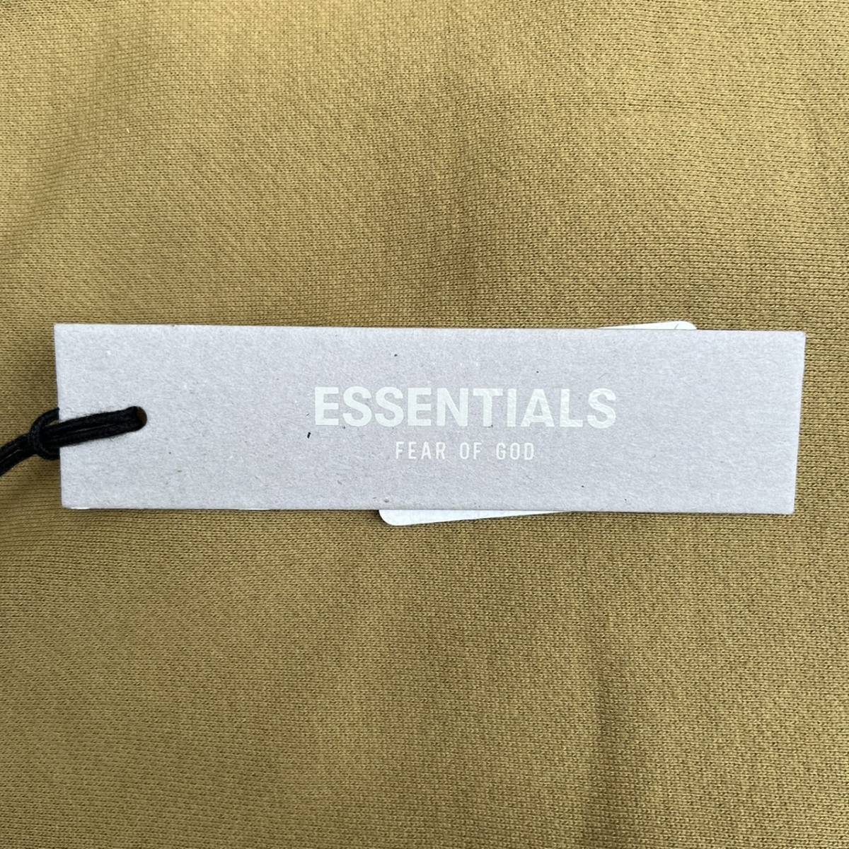 新品 FOG Fear Of God Essentials フィアオブゴッド エッセンシャルズ Sサイズ LOGO ショーツ ハーフパンツ アンバー Amber