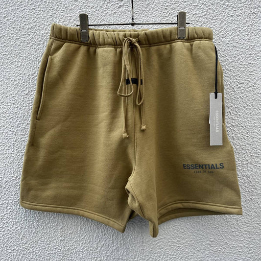 新品 FOG Fear Of God Essentials フィアオブゴッド エッセンシャルズ Mサイズ LOGO ショーツ ハーフパンツ アンバー Amber