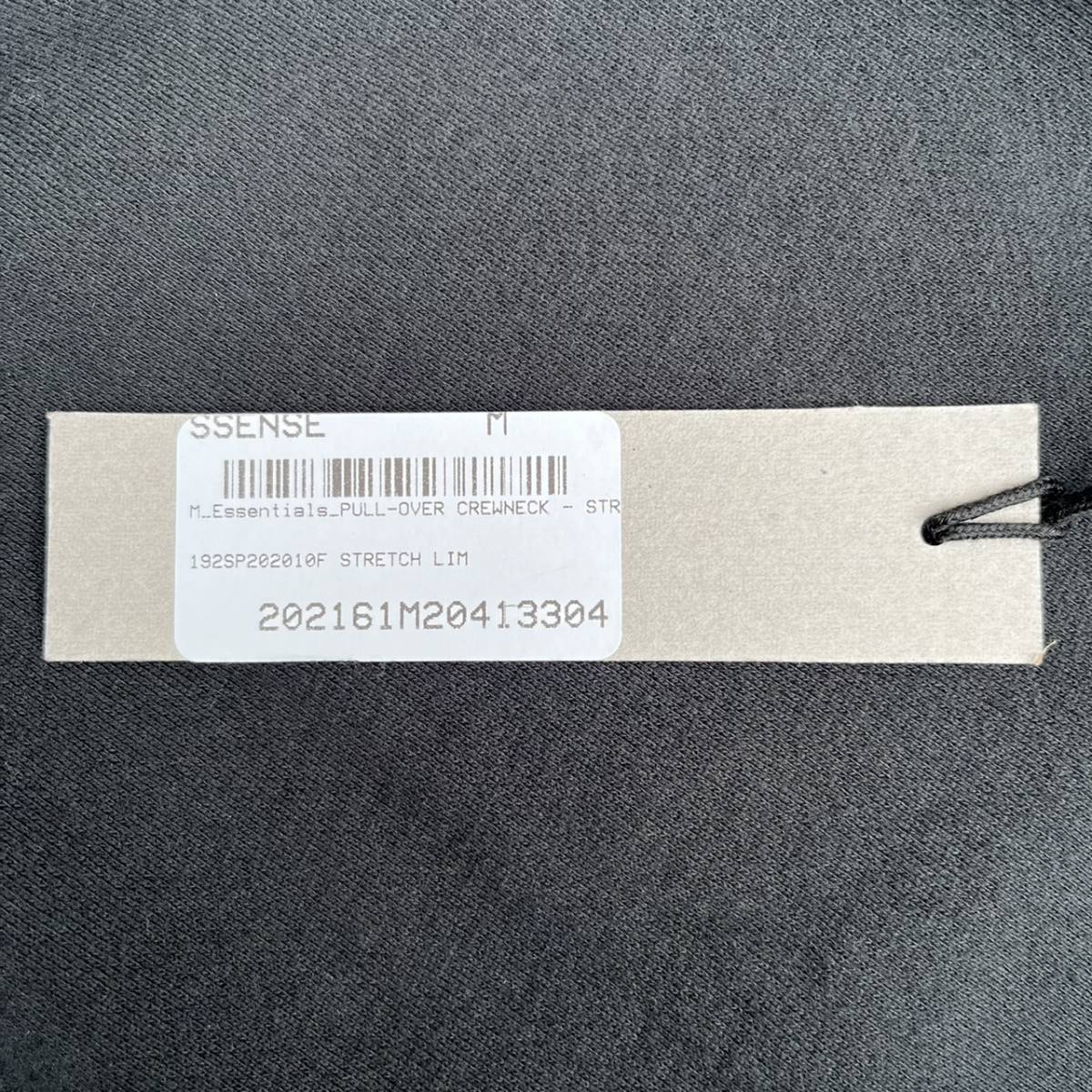 新品 FOG Fear Of God Essentials フィアオブゴッド エッセンシャルズ Mサイズ LOGOスウェット ブラック Black