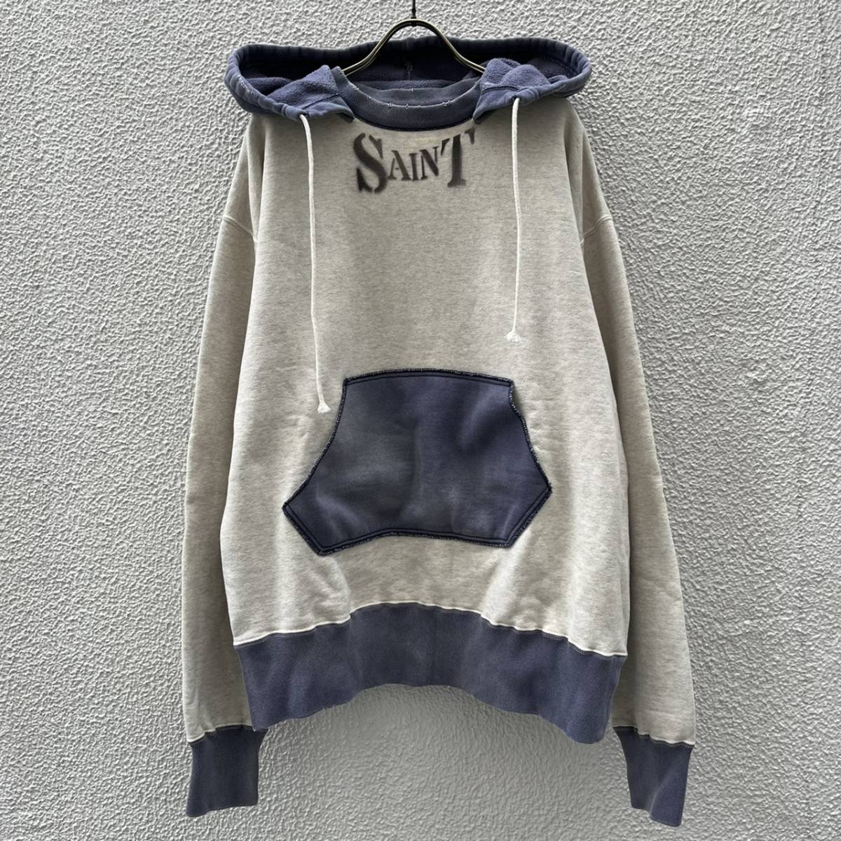 新品 激レア SANT Mxxxxxx セントマイケル Lサイズ ヴィンテージ加工 LOGO パーカー フーディ HOODIESTENCIL SANT MICHAEL