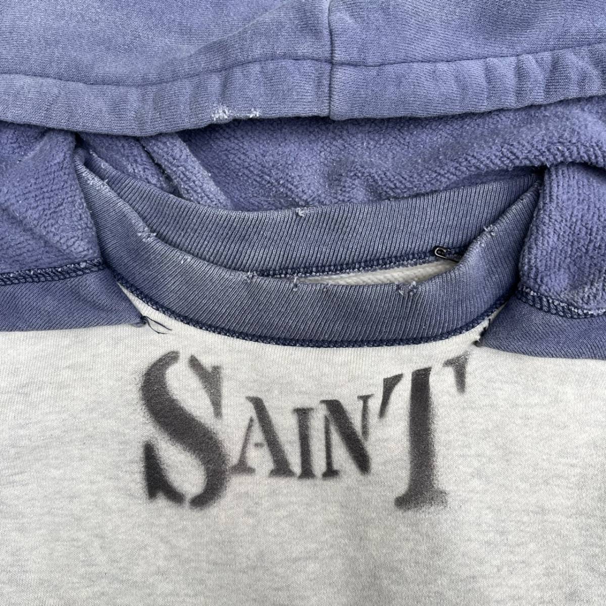 新品 激レア SANT Mxxxxxx セントマイケル Lサイズ ヴィンテージ加工 LOGO パーカー フーディ HOODIESTENCIL SANT MICHAEL
