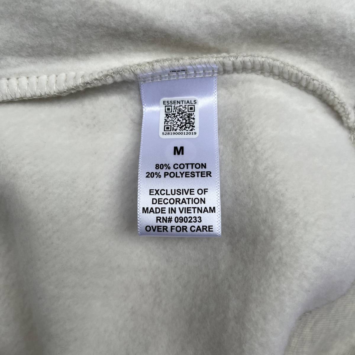 新品 FOG Fear Of God Essentials フィアオブゴッド エッセンシャルズ Mサイズ LOGOスウェット Oatmeal オートミール