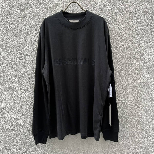 新品 FOG Fear Of God Essentials フィアオブゴッド エッセンシャルズ Mサイズ LOGO ロングスリーブTシャツ Black ブラック