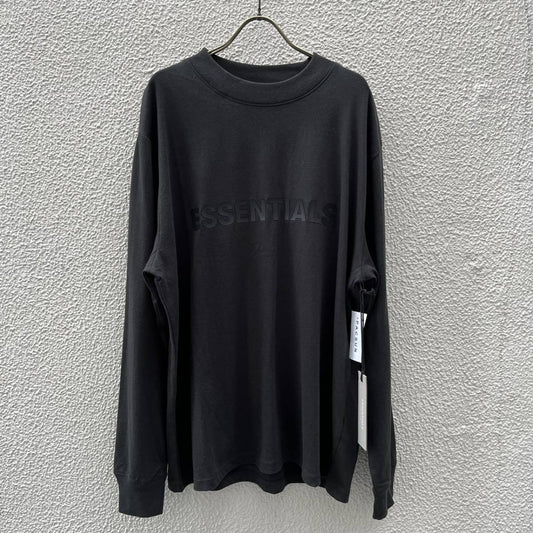 新品 FOG Fear Of God Essentials フィアオブゴッド エッセンシャルズ Sサイズ LOGO ロングスリーブTシャツ Black ブラック