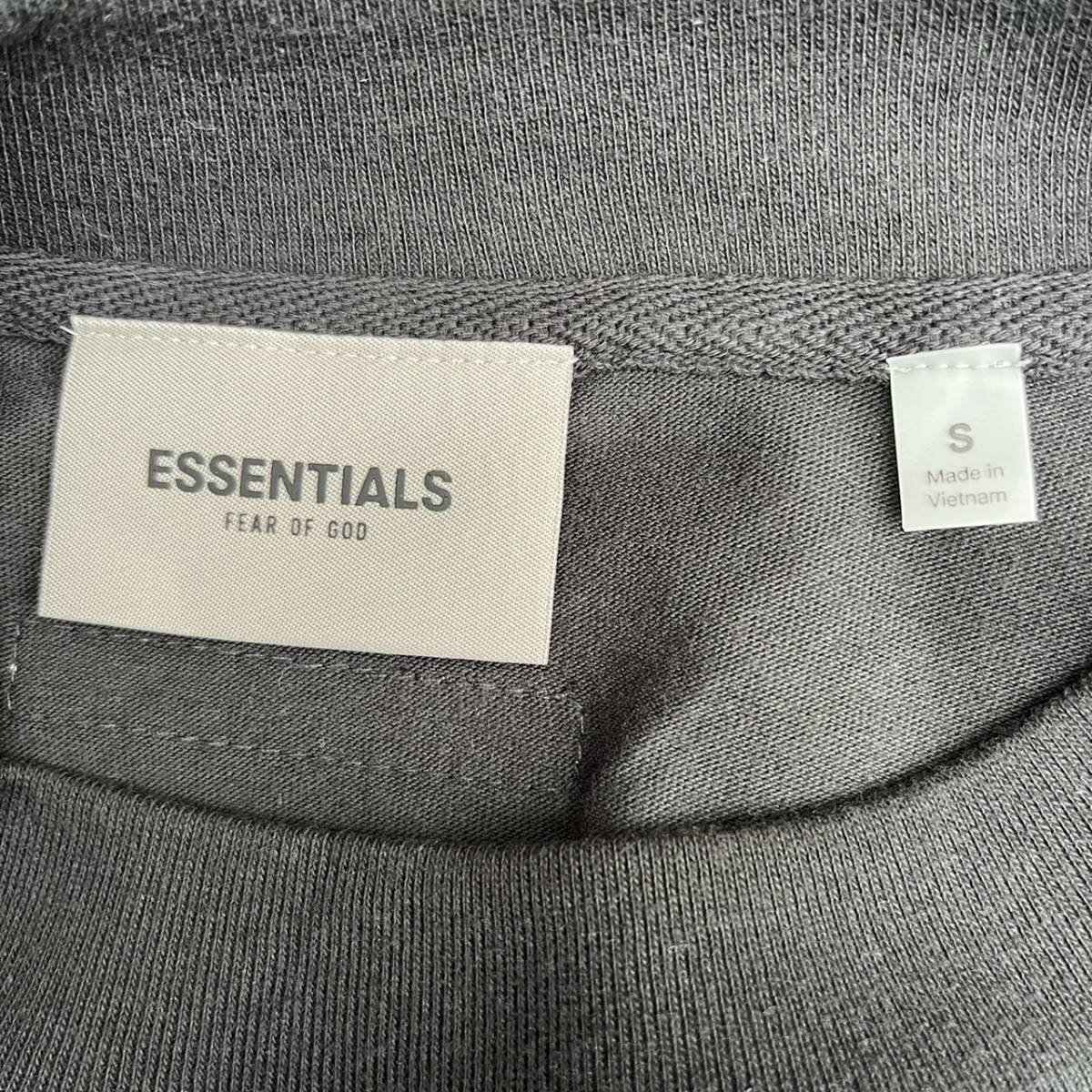 新品 FOG Fear Of God Essentials フィアオブゴッド エッセンシャルズ Sサイズ LOGO ロングスリーブTシャツ Black ブラック