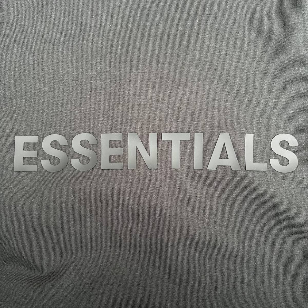 新品 FOG Fear Of God Essentials フィアオブゴッド エッセンシャルズ Sサイズ LOGO ロングスリーブTシャツ Black ブラック