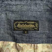 BALABUSHKA REMNANTS バラブシュカレムナンツ サイズ2 カモフラージュ 切替 長袖 シャツ
