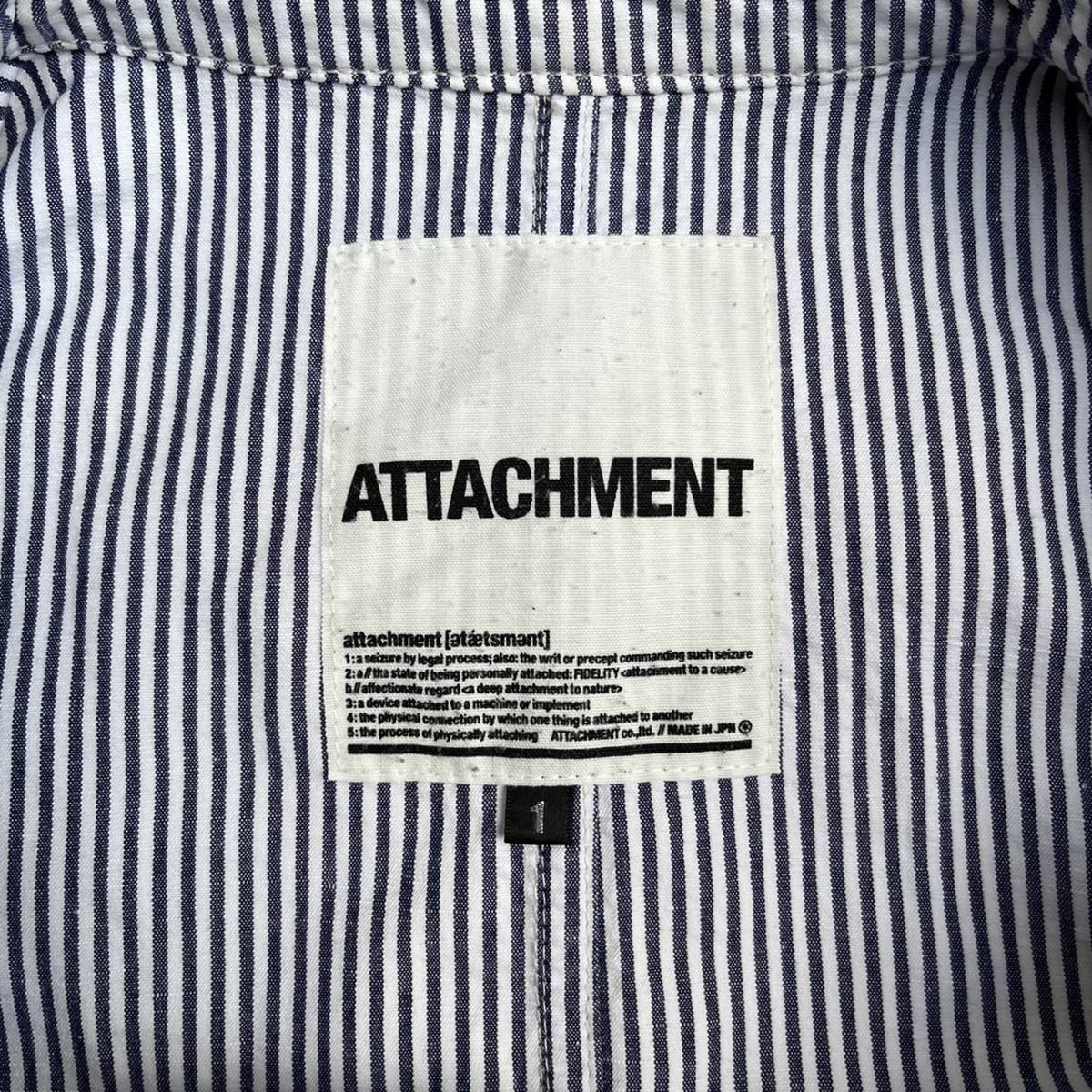 ATTACHMENT アタッチメント サイズ1 ストライプ 長袖 シャツ