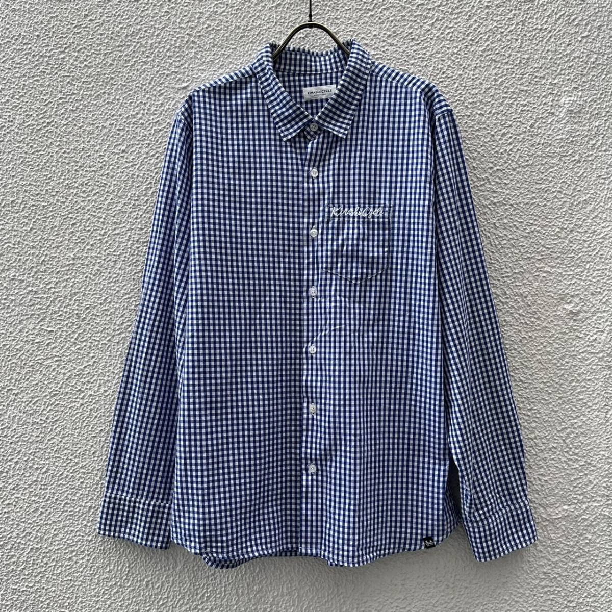 KINASHI CYCLE 木梨サイクル Lサイズ ギンガムチェック 長袖 シャツ とんねるず 木梨憲武
