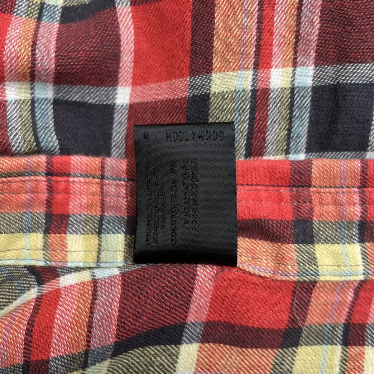 N.HOOLYWOOD エヌハリウッド サイズ36 チェック 半袖 シャツ