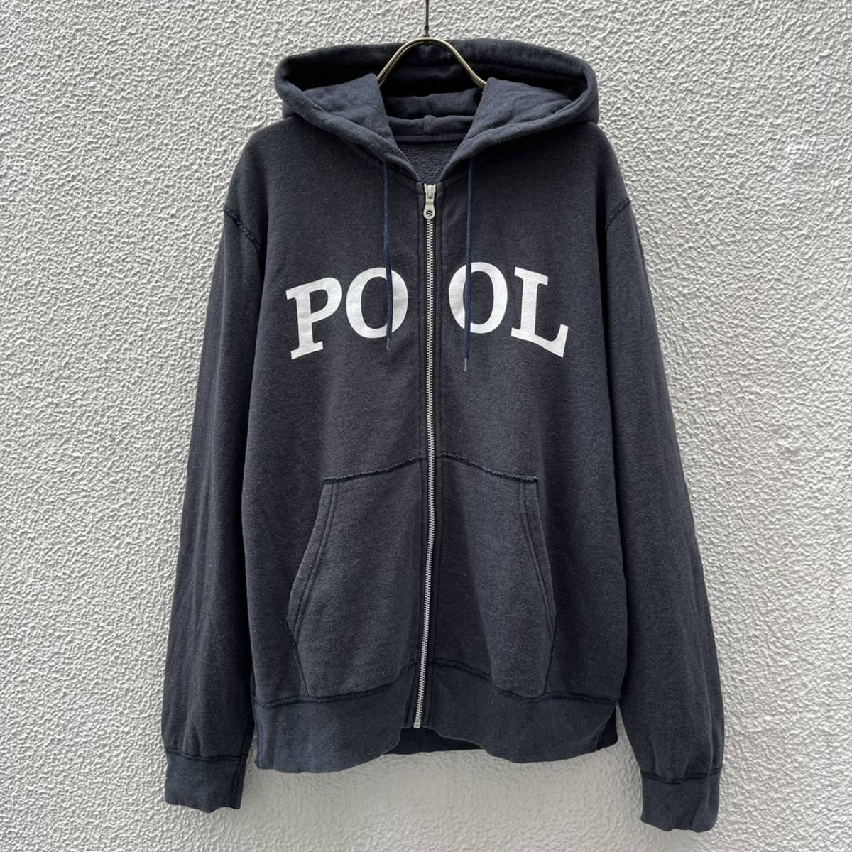the POOL aoyama Sサイズ ジップアップパーカー フーディ ネイビー 藤原ヒロシ