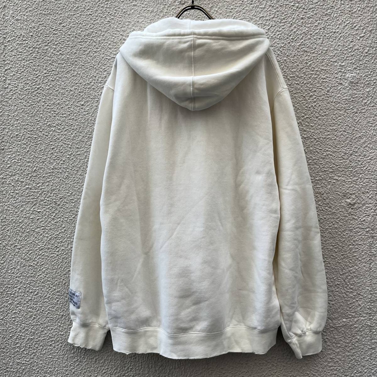 希少 GALLERY DEPT. ギャラリーデプト Lサイズ リバーシブル パーカー フーディ ホワイト STOP BEING RACIST!