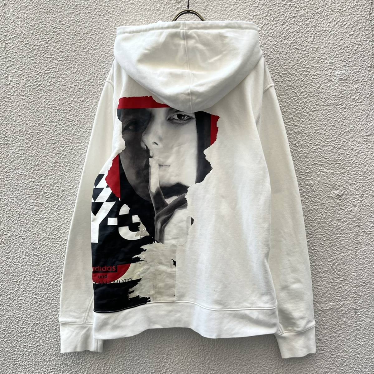 Y-3 ワイスリー × adidas アディダス XLサイズ ジップアップ パーカー フーディ ホワイト バックプリント
