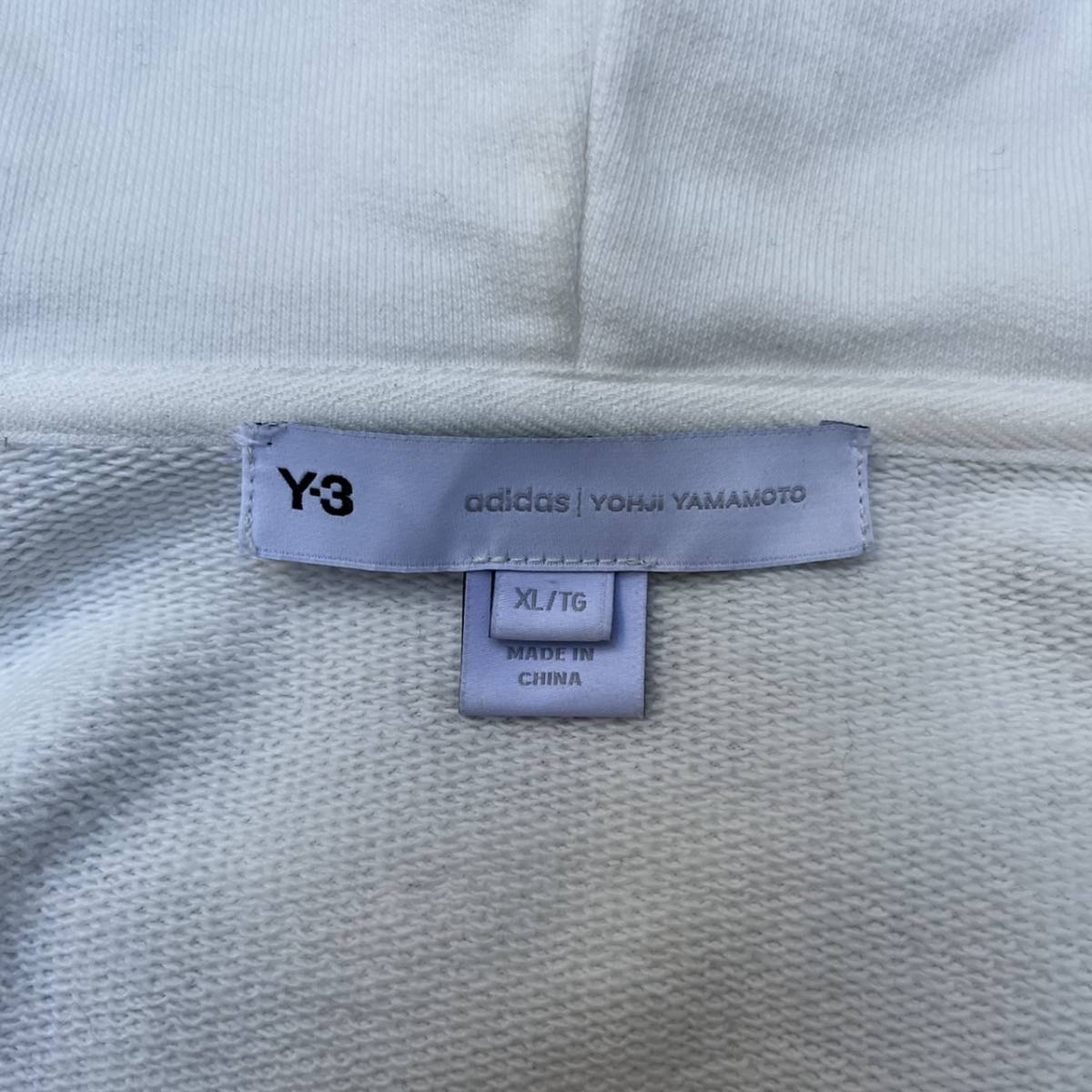 Y-3 ワイスリー × adidas アディダス XLサイズ ジップアップ パーカー フーディ ホワイト バックプリント