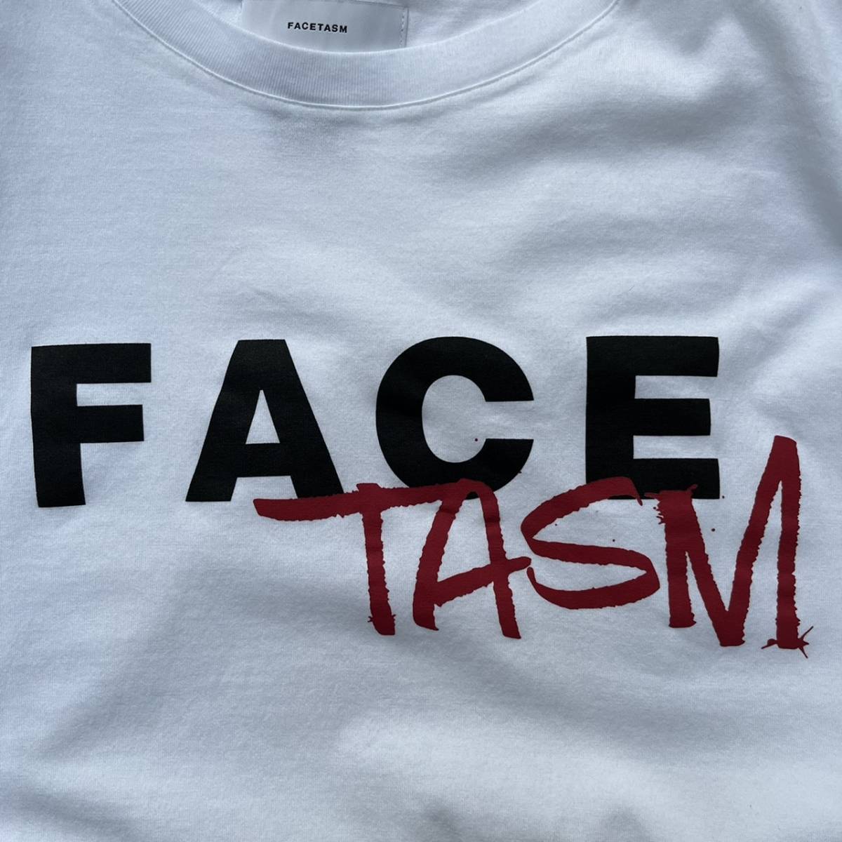 FACETASM ファセッタズム サイズ00 Tシャツ ビックシルエット ワイドシルエット ロゴ ホワイト フリーサイズ