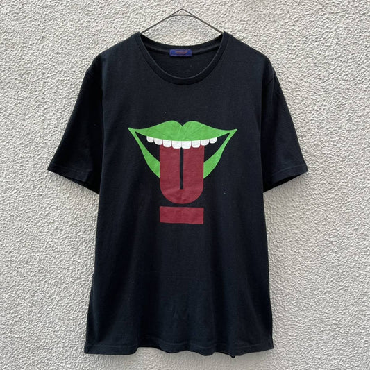 UNDER COVER アンダーカバー サイズ3 リップ ロゴ Tシャツ プリント ブラック