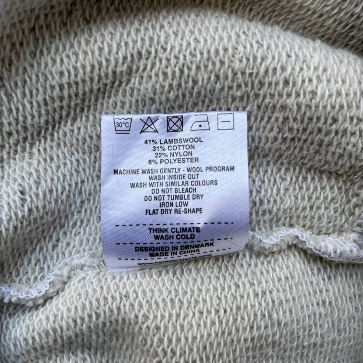 NORSE PROJECTS ノースプロジェクツ Sサイズ プルオーバー パーカー ポケット フーディ グレー