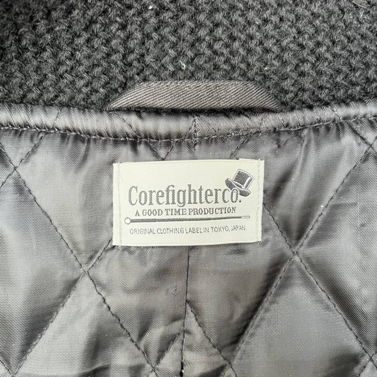 COREFIGHTER コアファイター Sサイズ ウールジャケット ジャケット チェック ブラック