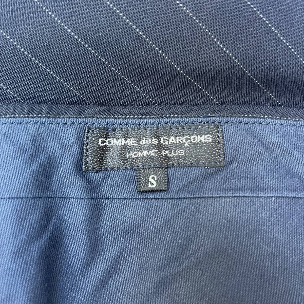 COMME des GARONS HOMME PLUS コムデギャルソンオムプリュス Sサイズ ウールスラックス ストライプ ネイビー